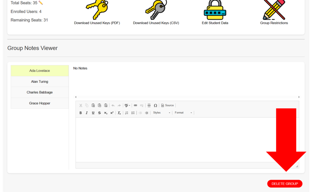 Deleting Groups - CSUK:ReviseCS